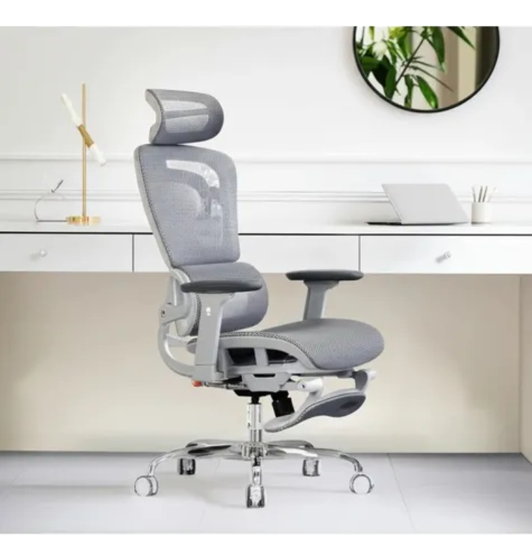 Cadeira De Escritório Ergonômica Mônaco Bt07 Luvinco Malha Respirável com Suporte Lombar Adaptável Suporta 200kg