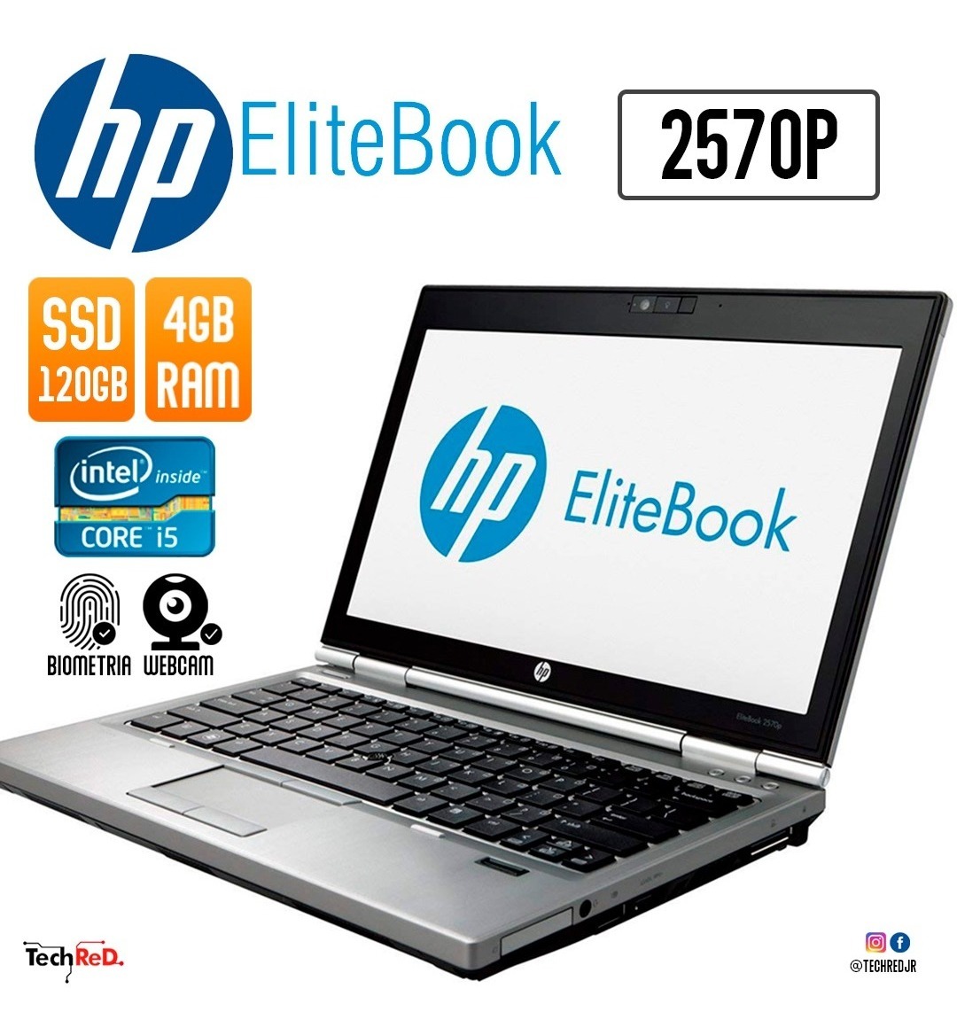 Notebook Hp Elitebook 2570p Core I5 Ssd 120gb 8gb + Barato | Frete grátis