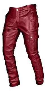 Pantalones de piel hombre motociclista sale