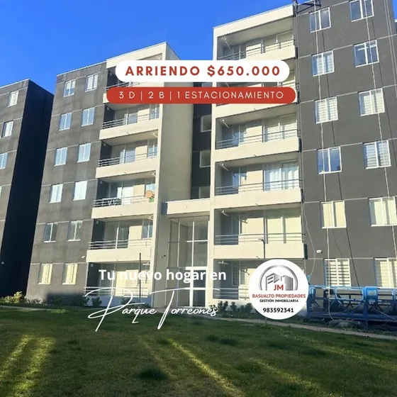 Arriendo Departamento En Parque Torreones 