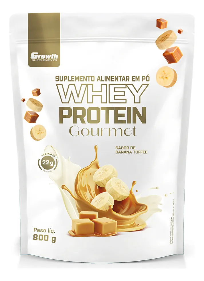 Whey Protein Gourmet 800g Growth Supplements - Banana Toffee