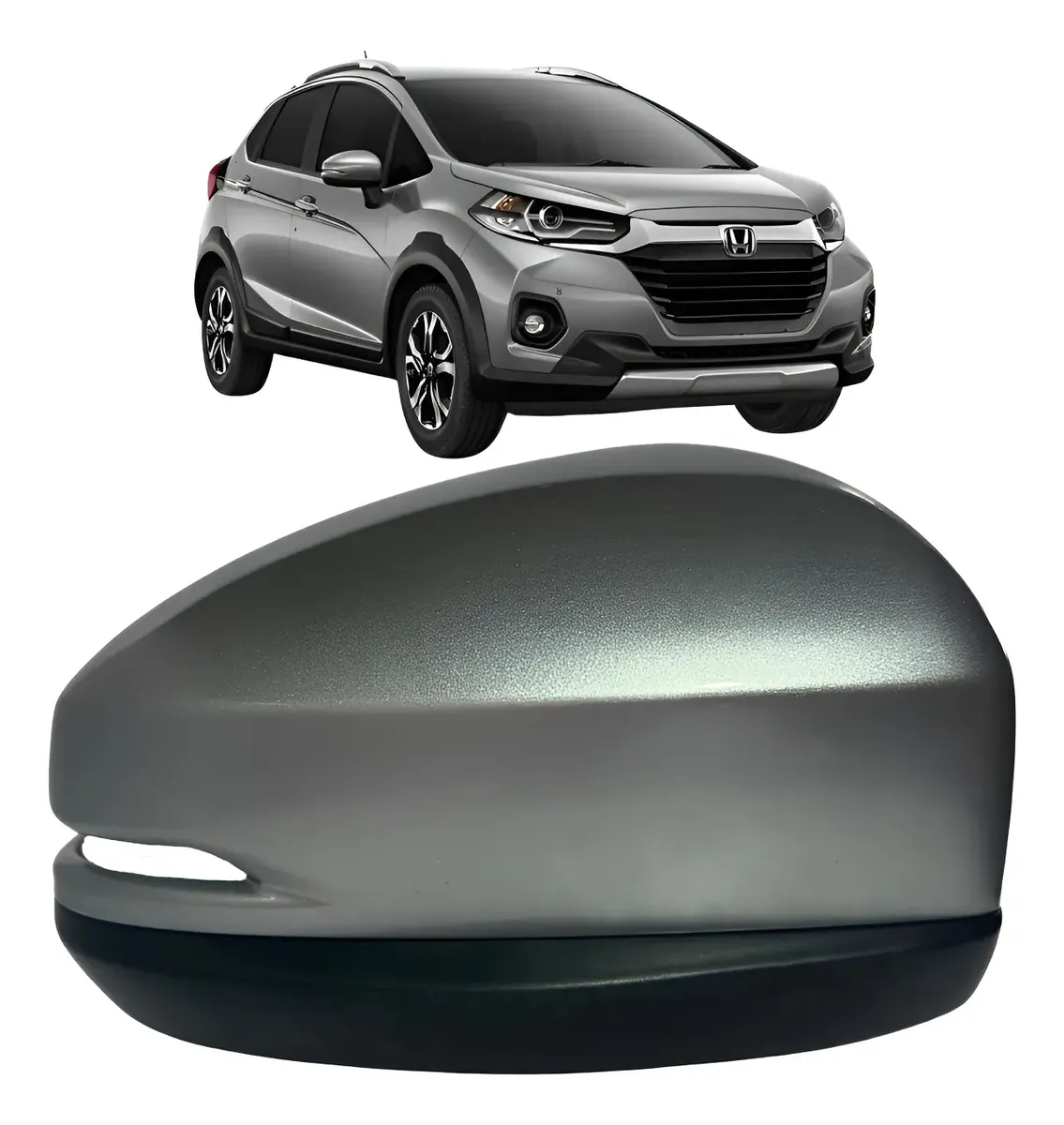 Capa Retrovisor Honda Wr-v 2016 À 2021 Prata Platinum Ld