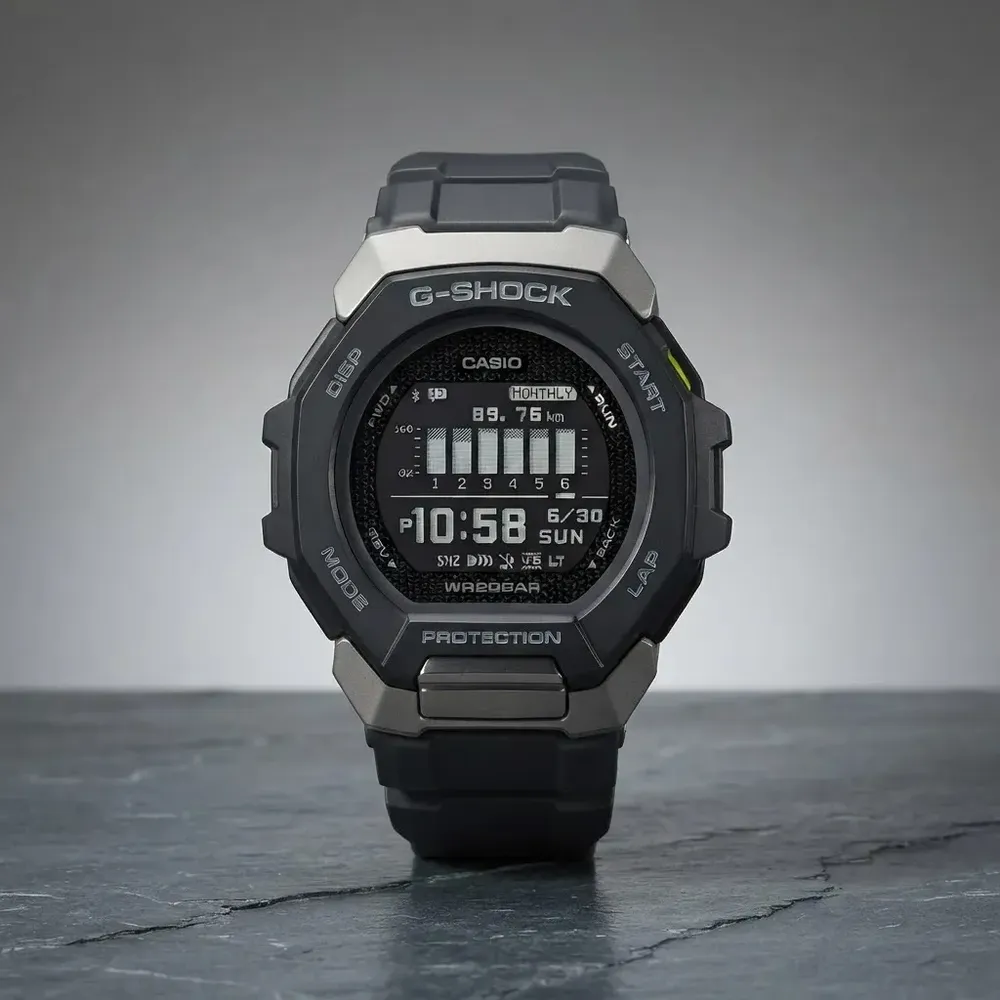 Relógio Casio G-Shock GBD-300-1DR Digital Preto/Cinza