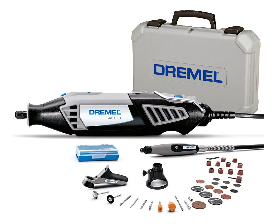 Minitorno Dremel 4000 Kit 36 Accesorios + 3 Aditamientos