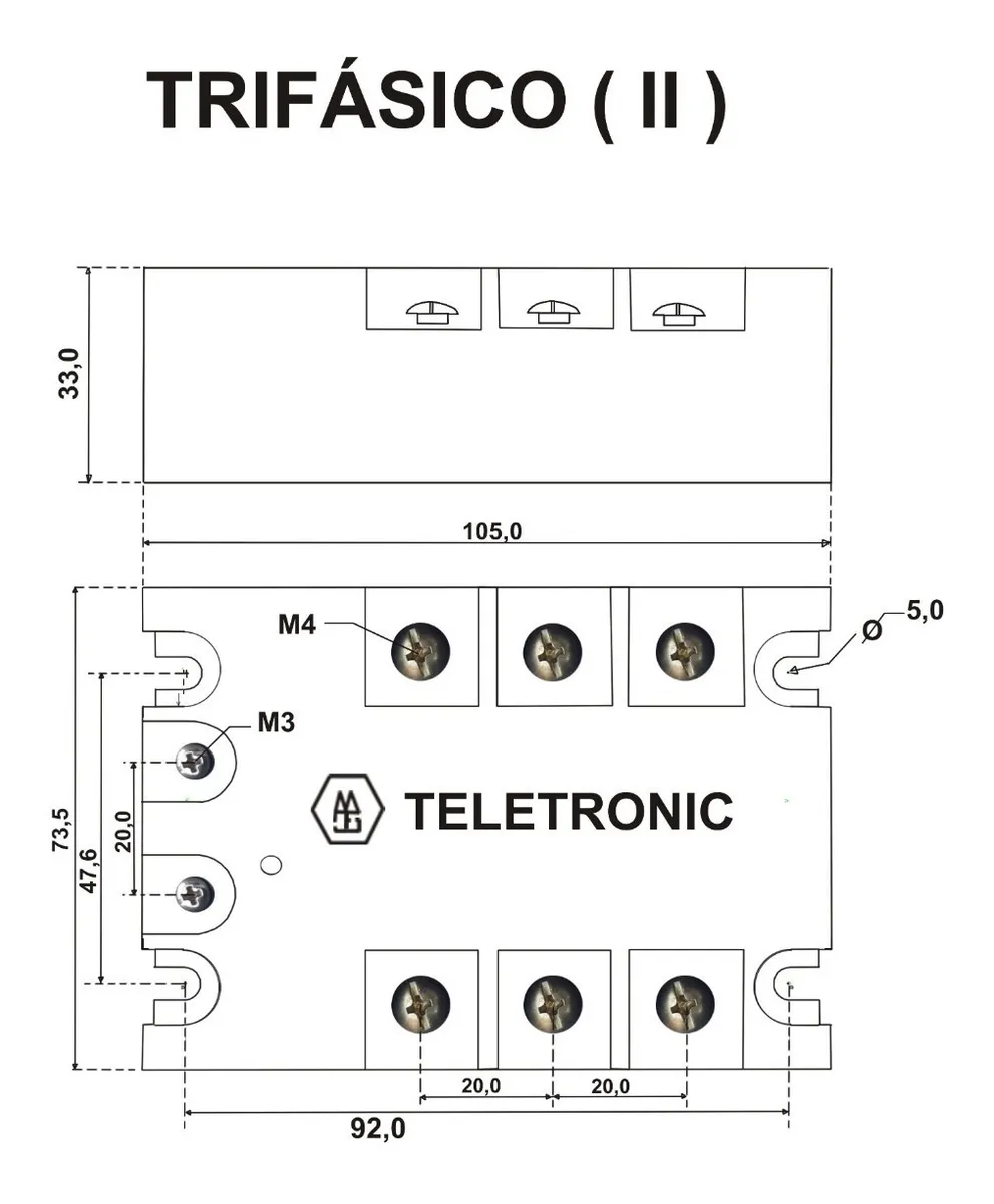 Rele Estado Solido Trifasico 65amp Tx66t65z 4 À 32vdc 660vac