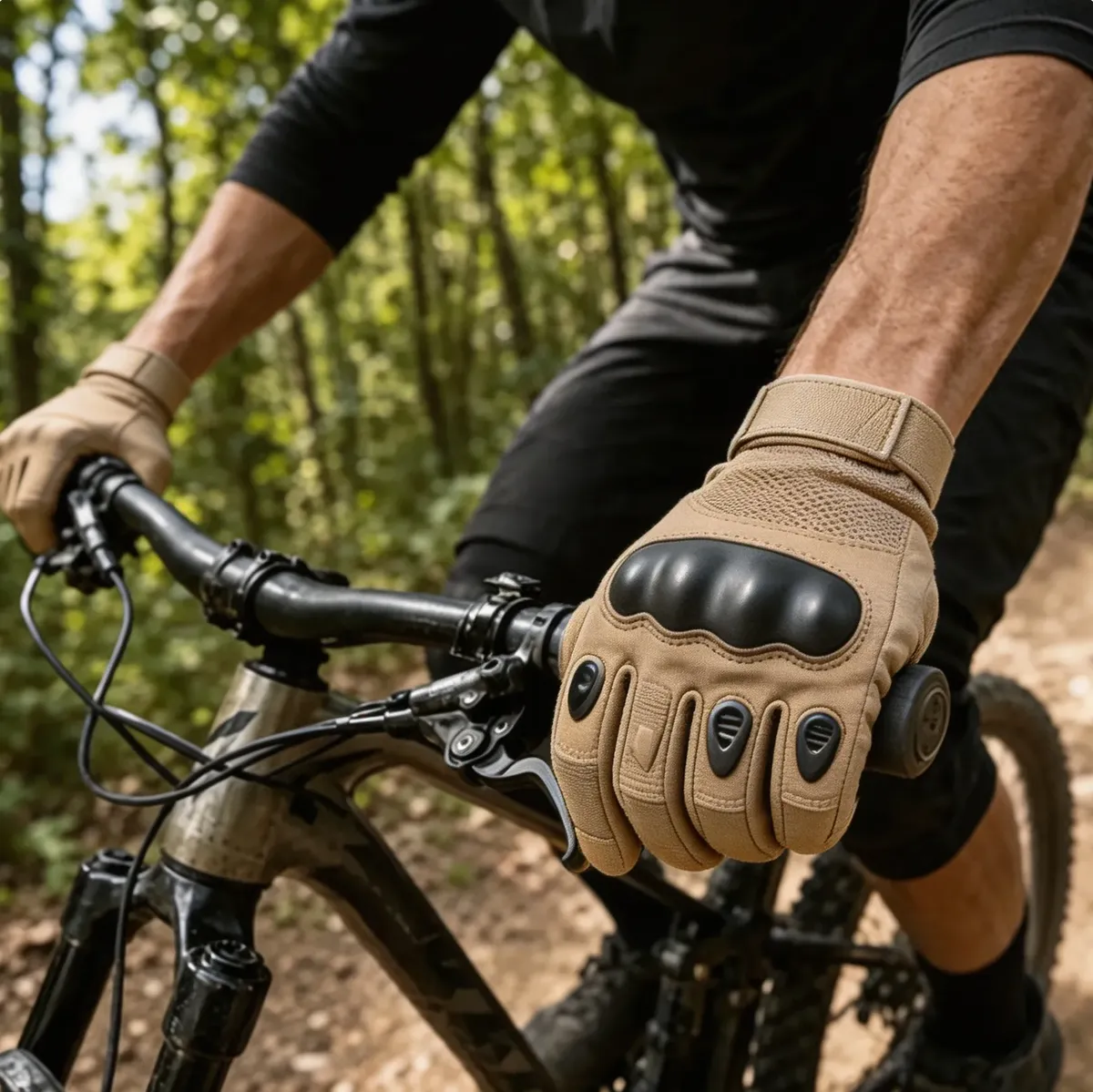 Luvas Táticas Para Moto Com Proteção Rígida Nos Nós Dos Dedos — foto 9