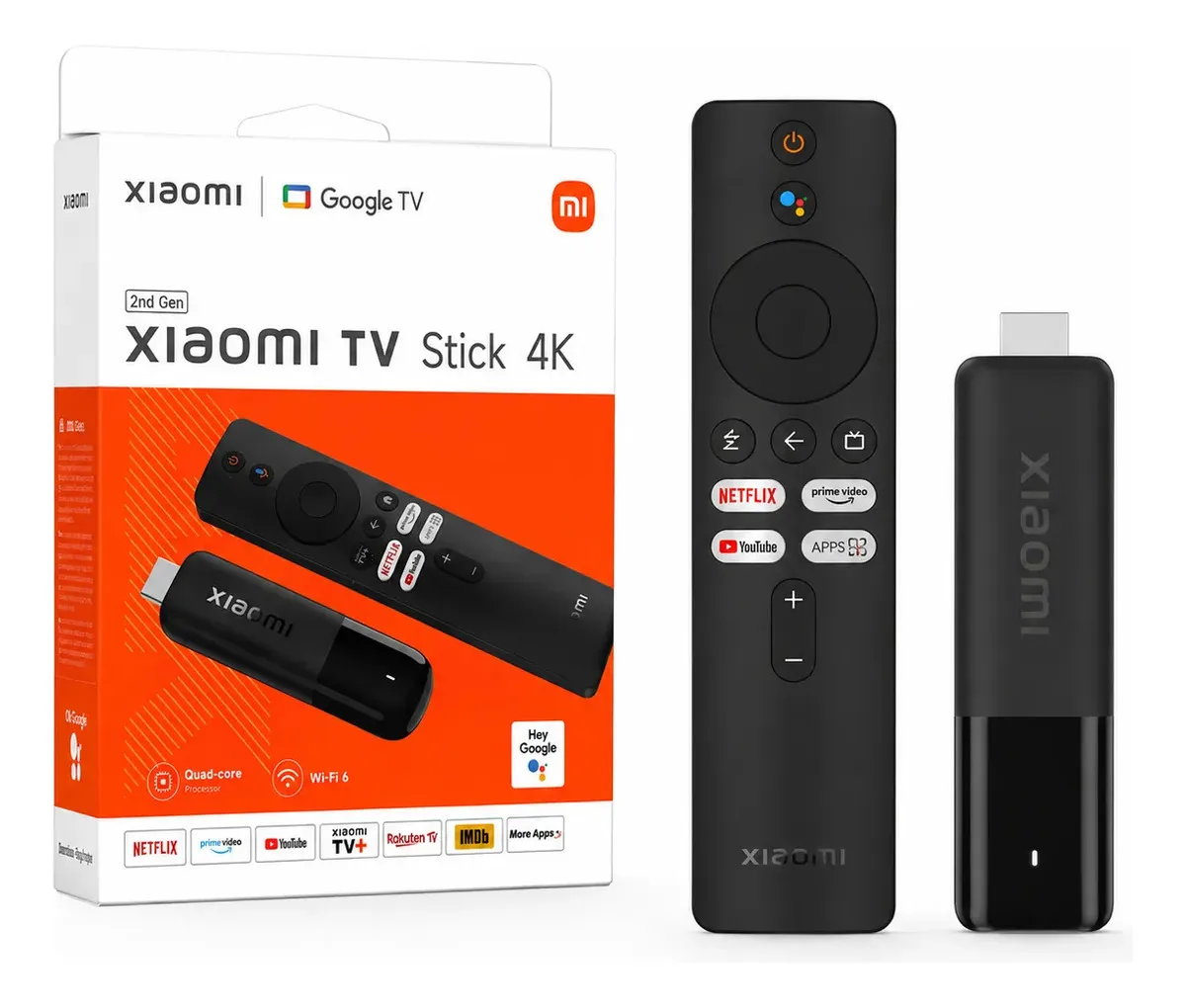 Xiaomi TV Stick 4k de 2ª geração com controle remoto do Google TV