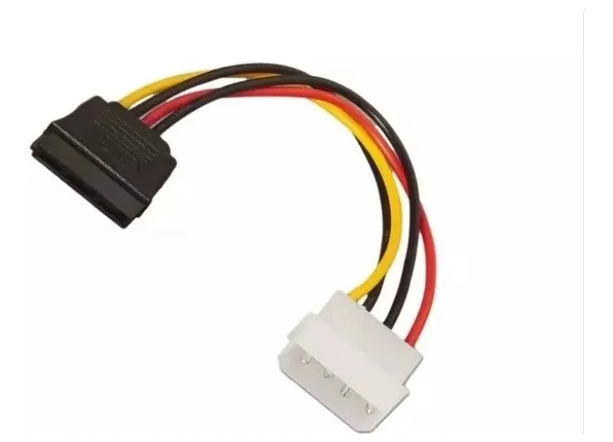 Cabo De Força Sata  |  15cm |  Molex 4 Pinos | Oem Pc-stf015