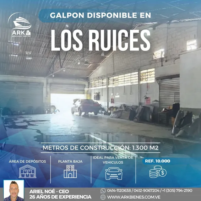 (#1065) Galpón De 1.300m2 Ubicado En Los Ruices, Caracas