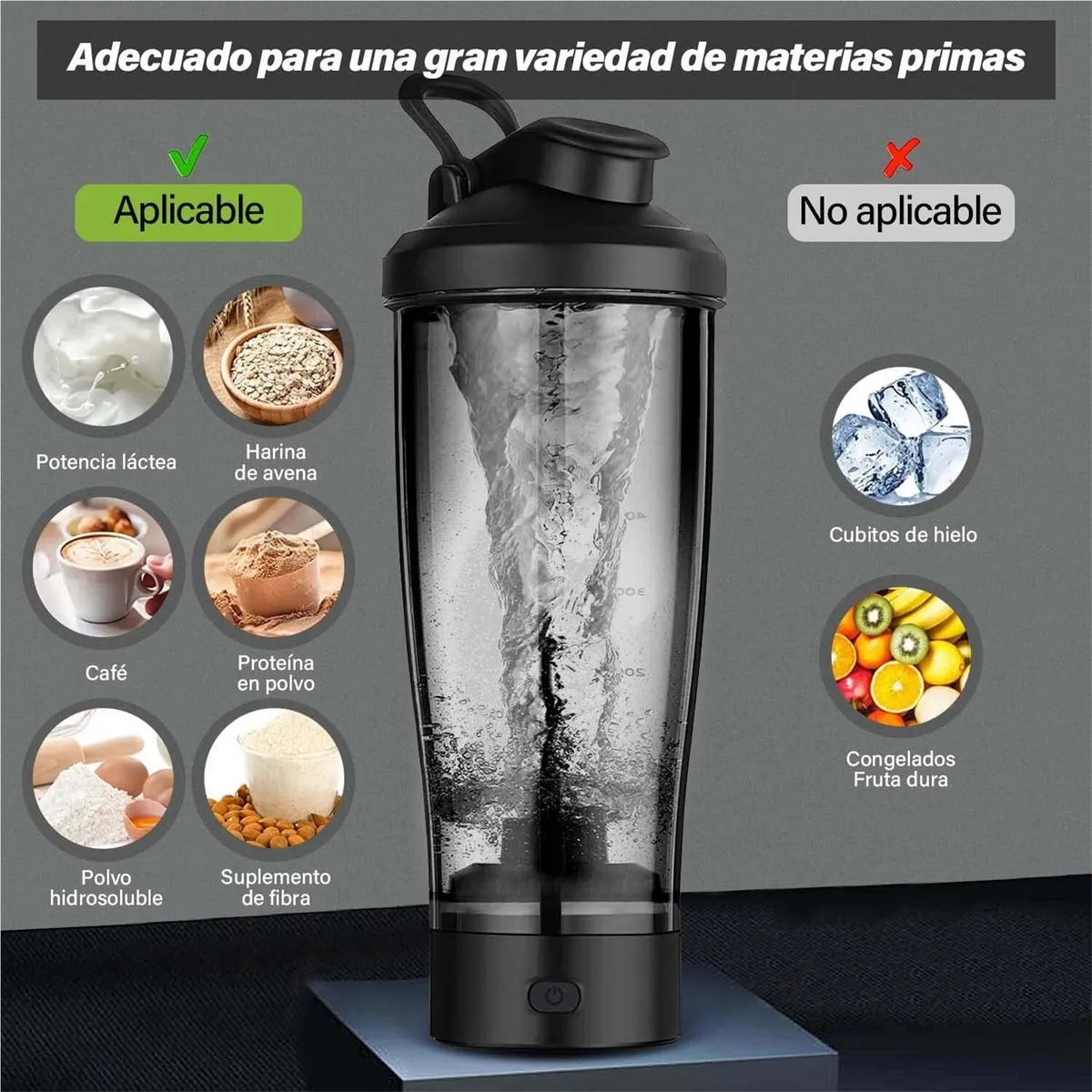 Garrafa Elétrica Portátil Para Liquidificador De Proteína