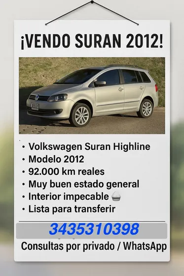 Volkswagen Suran 1.6 Highline 101cv 11c