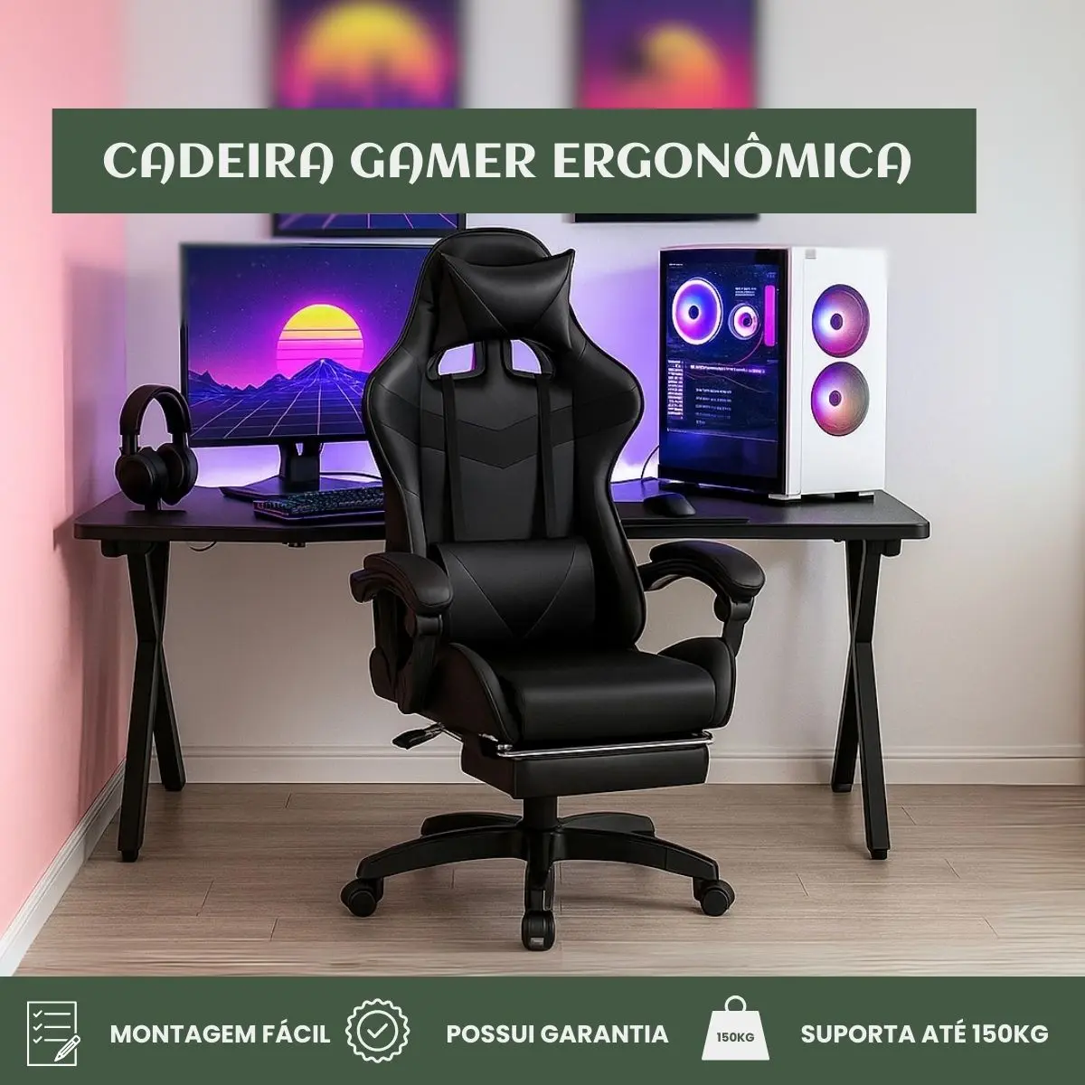 Cadeira de Escritório Gamer Nitro Ergonômica Reclinável — foto 4