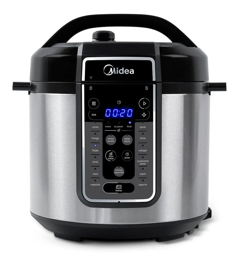 Panela De Pressão Elétrica 6 L Mastersteam Inox Midea Cor Cinza