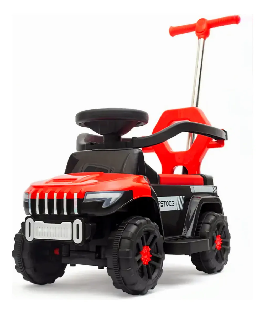 Quadriciclo Infantil Carrinho De Passeio Andador Off Road Com Empurrador Luz Farol e Som