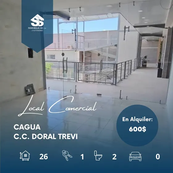 Se Alquila Local En Nuevo Centro Comercial Cagua Doral Trevi