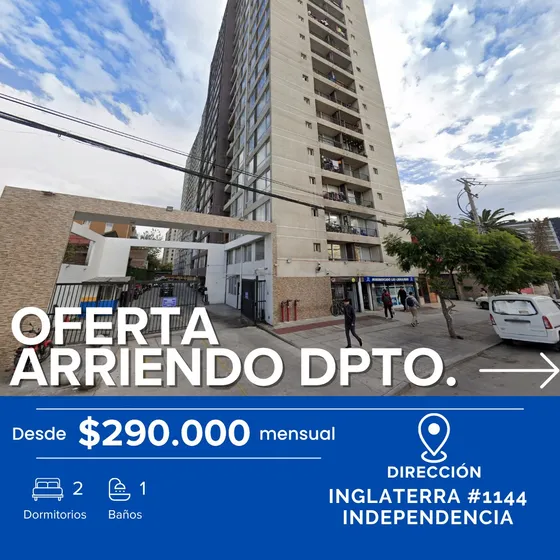 Depto En Arriendo En Inglaterra 1144, Independencia  Piso22
