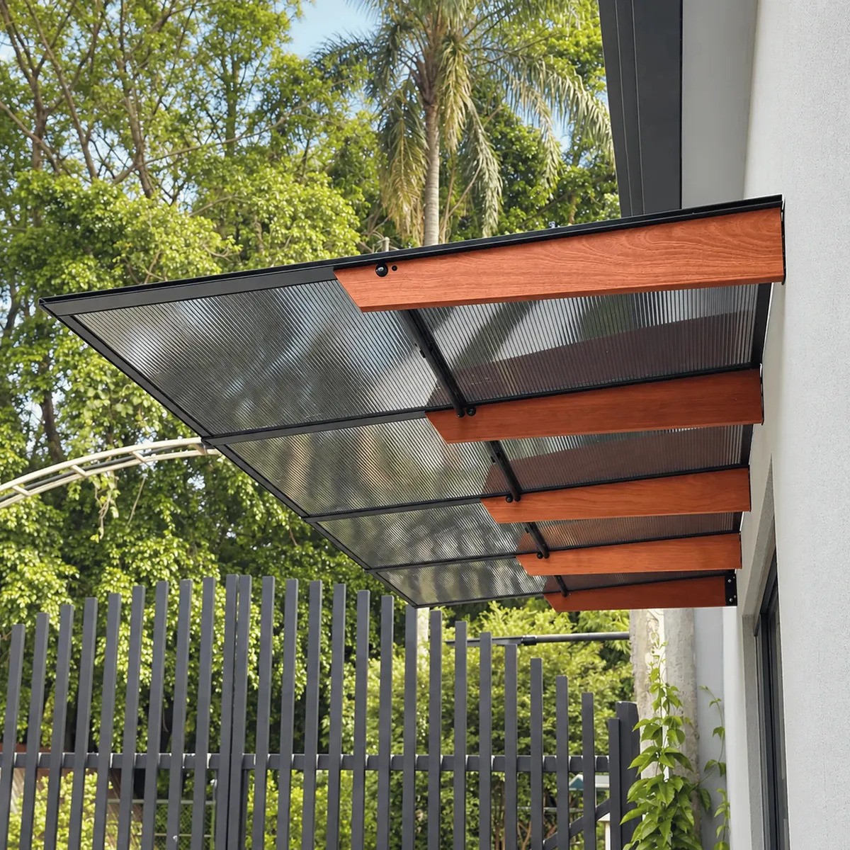 Toldo Skyiflex Policarbonato 230x100cm Tipo Pergolado Fumê