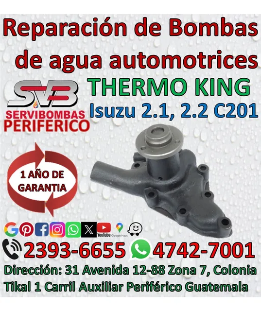  Venta De Bomba De Agua Automotriz Thermo King Isuzu 2.1 C20