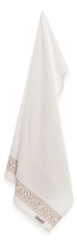 Jogo De Toalhas 4 Peças Fio Cardado 100% Algodão Provence Karsten Branco Argila Provence - Imagem 4