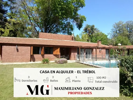 Casa Quinta En Alquiler, 4 Ambientes - Barrio Parque El Trébol, La Unión