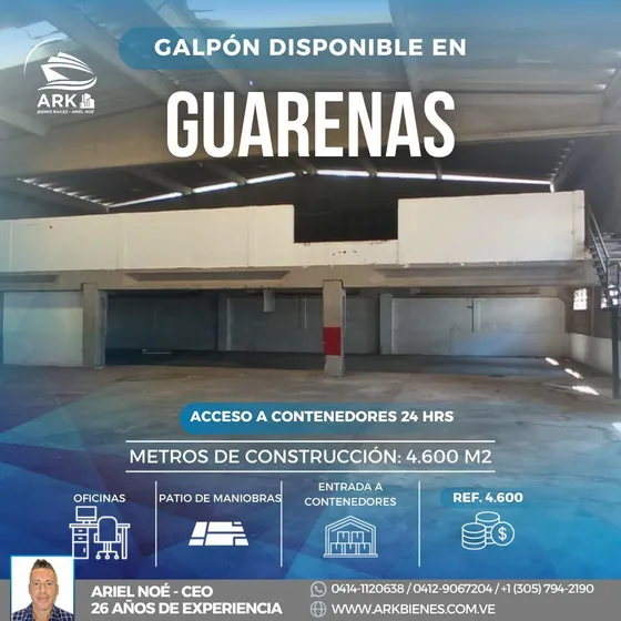 (#1027) Galpón De 4.600 M2 En Guarenas