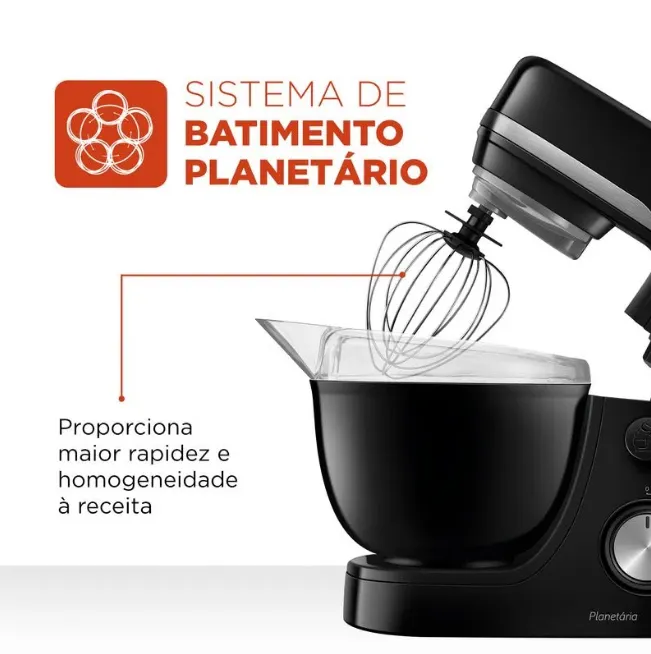 Batedeira Planetária, Mondial, 700W - BP-03-B - Imagem 4