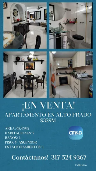 En Venta Apartamento En Alto Prado!