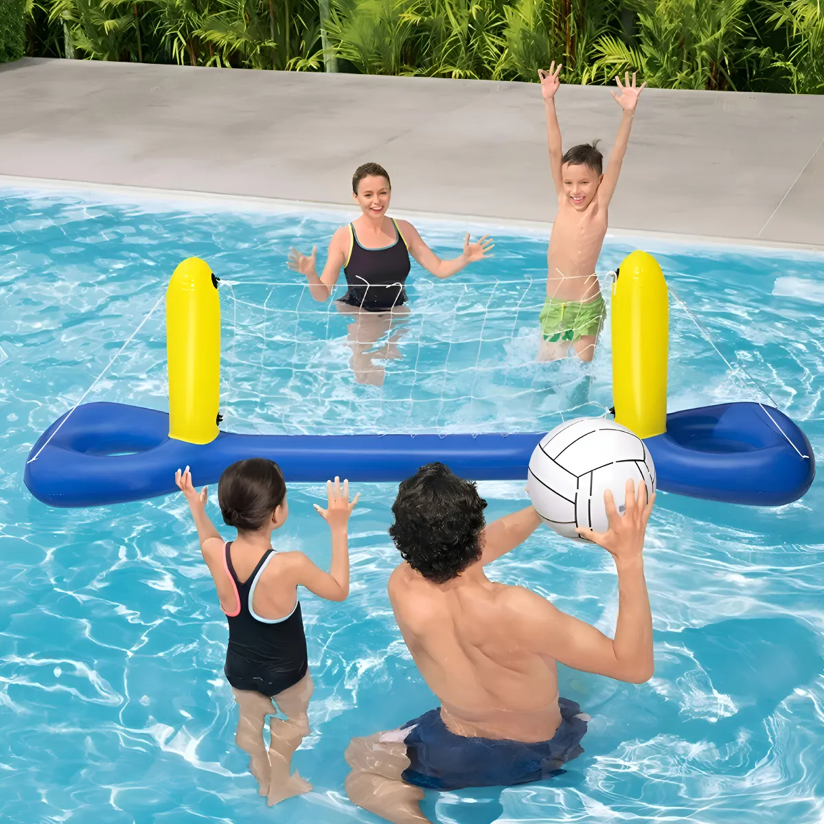 Red de voley inflable para pileta con pelota juegos Bestway