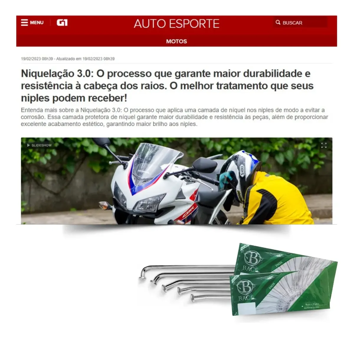 Par Raio Bace Inox 3,5mm Bros 160 Xre 190 Disco Nas 2 Rodas