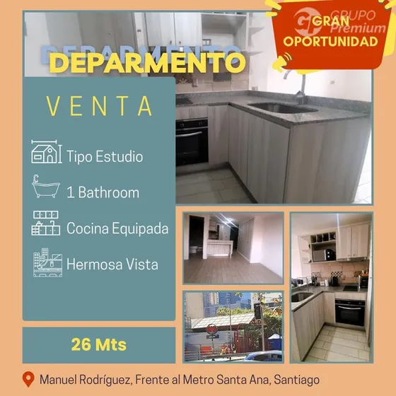 Departamento En Venta Tipo Estudio En Santiago