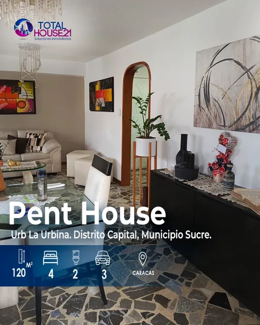  Pent House En Venta Urb La Urbina. Distrito Capital, Municipio Sucre. 