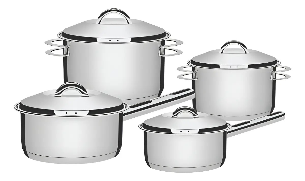 Jogo De Panelas 4pçs Solar Aço Inox Tramontina