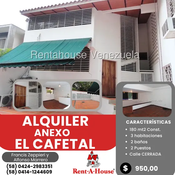 Anexo En Alquiler En El Cafetal Calle Cerrada 25-21684 Fz