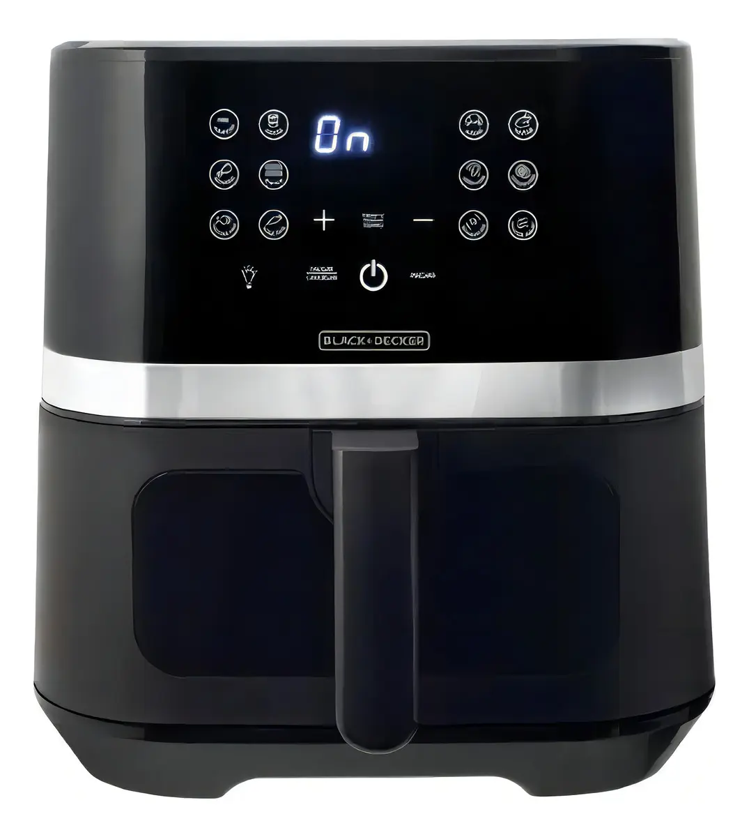 Fritadeira Elétrica Airfryer Black & Decker Digital 7L, Gourmand Gris Com Painel Touch