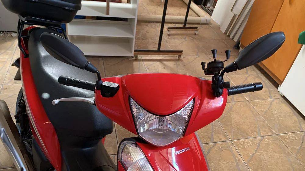 Par de Retrovisor Moto Curta Lente Convexa Honda Instalação Simples RVG