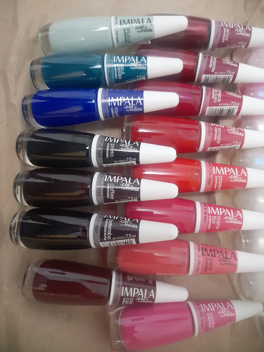 Kit 30 Esmaltes Impala Atacado Coleção Cores Coloridos Tons Cor Classico