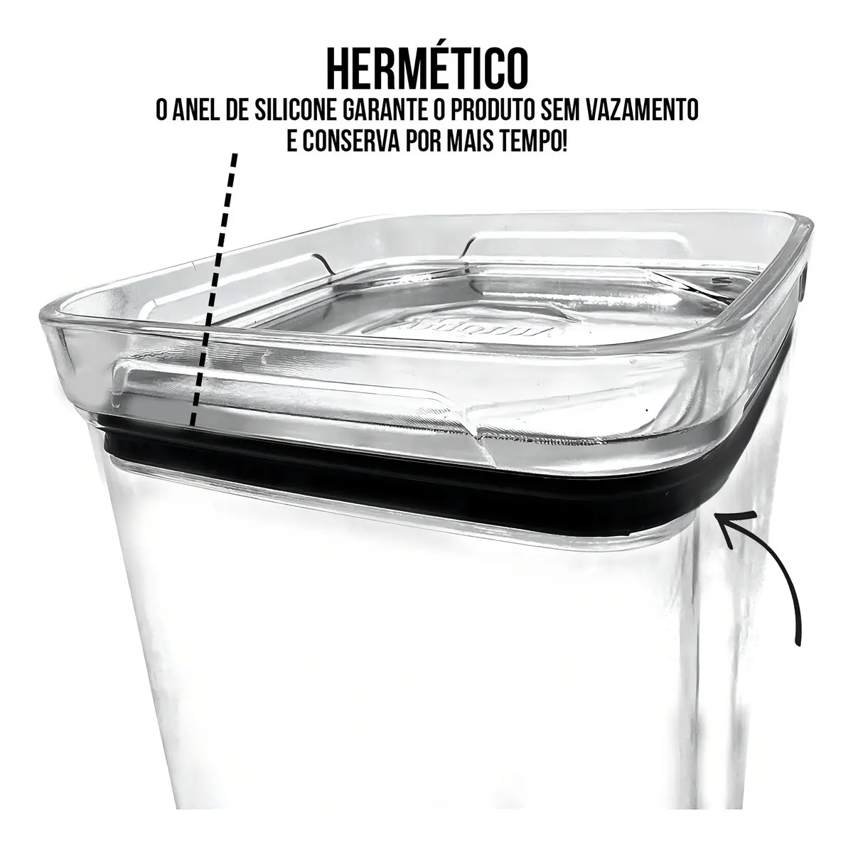 Potes Herméticos Quadrados para Mantimentos — foto 7