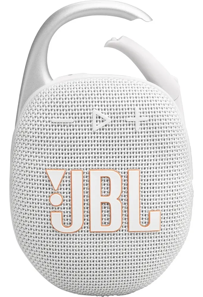 Caixa De Som Jbl Clip 5 Portátil Com Bluetooth 5.3 Cor Branco