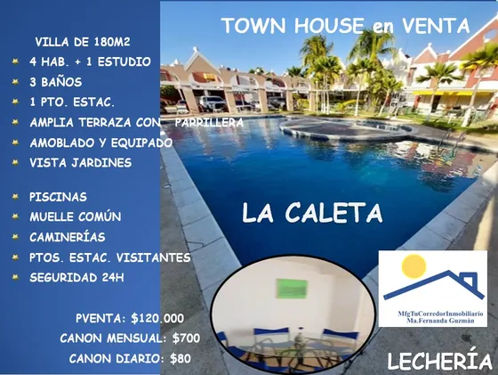 Venta O Alquiler  Villa Conjunto Residencial La Caleta Lechería Canales
