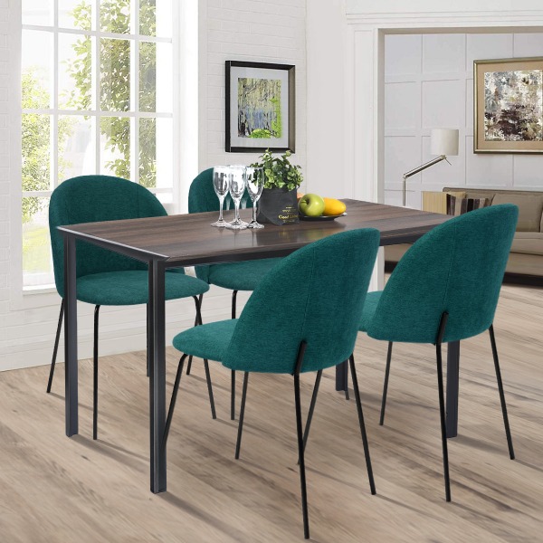 Set De 2 Silla De Comedor Sala Puzzle Teal Verde Azulado | Mercado Libre