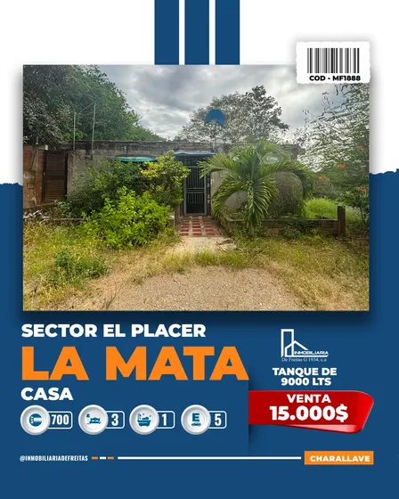 Casa En Venta En La Mata, Sector El Placer. Charallave