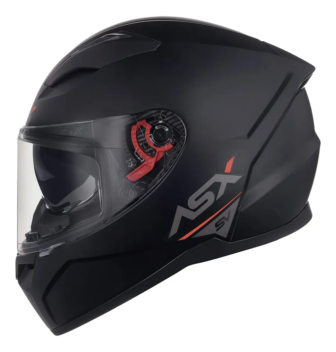 Capacete Moto Asx Preto Fosco C/ Óculos Interno Preto Liso Fosco 57/58