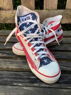 Vintage 80's converse all stars DR J HI-top sneakers sz 9.5