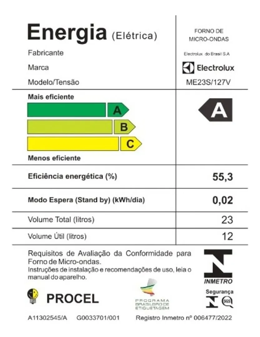 Micro-ondas Electrolux Prata 23L Efficient ME23S - Imagem 3