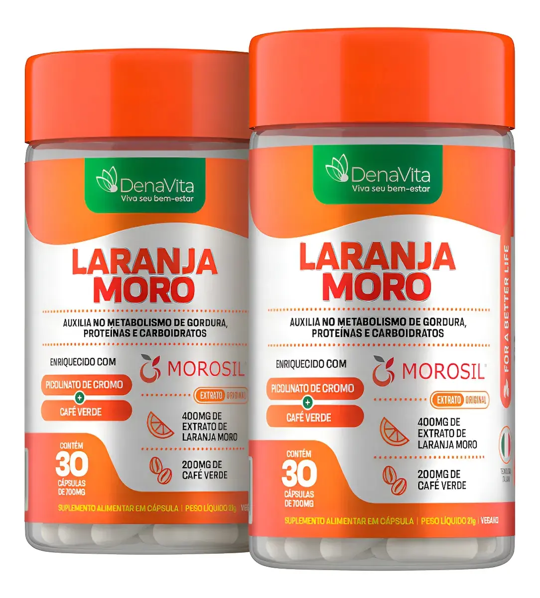 Loja Yvykatu — Produtos para sua vida saudável Kit 2x Laranja Moro Morosil Cromo Café Verde - Denavita Extrato De Laranja Moro - Denavita