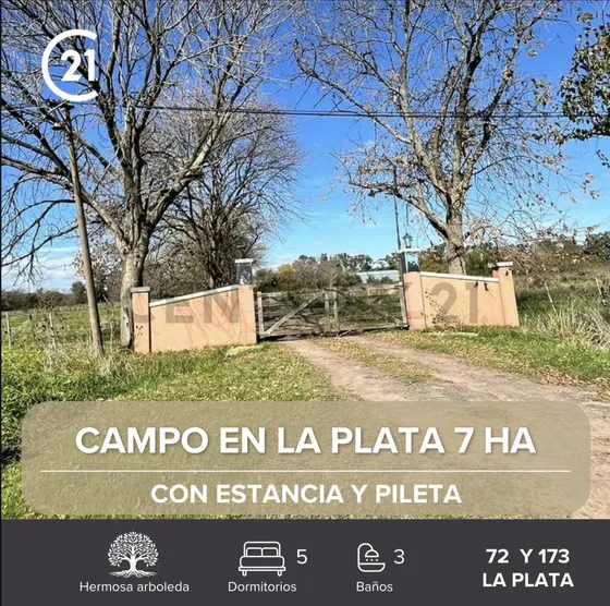 Campo En Venta Con Estancia, La Plata
