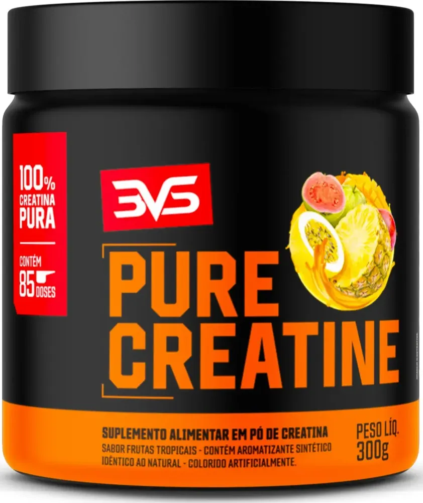 Creatina Monohidratada Sabor Frutas Tropicais - 300g - 3VS Nutrition