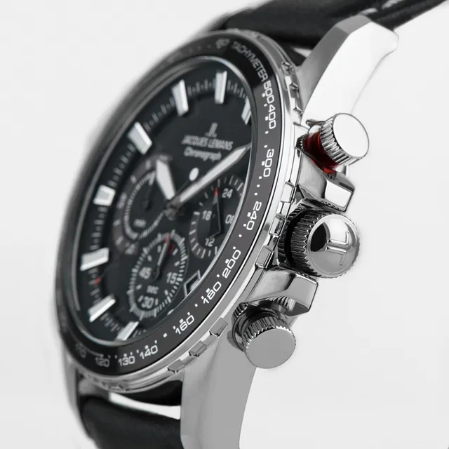 Reloj Jacques Lemans 1 2099a Liverpool Cron grafo negro Cuotas