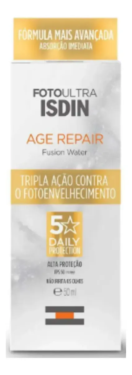 Protetor solar com cor para pele madura e seca Isdin Fotoultra Age Repair Fusion Water Fps50