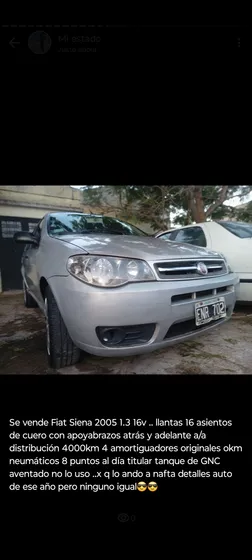 Fiat Siena 1.3 Fire Gnc